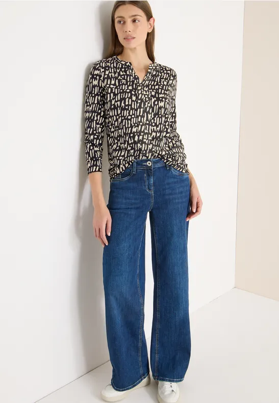 Print-Shirt im Tunika-Look raw khaki