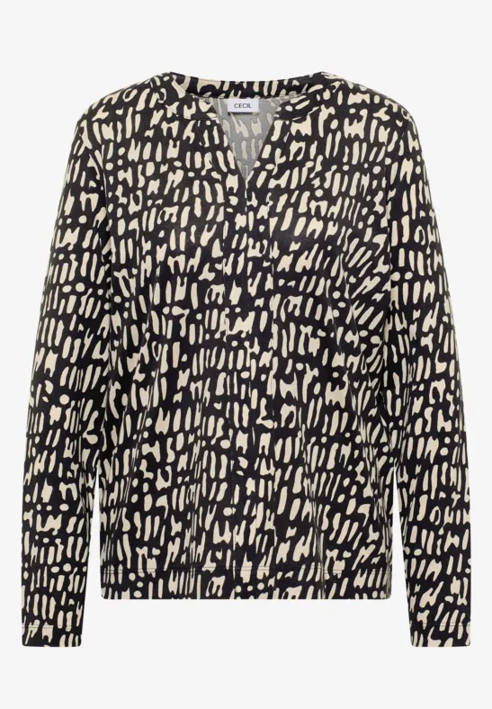 Print-Shirt im Tunika-Look raw khaki