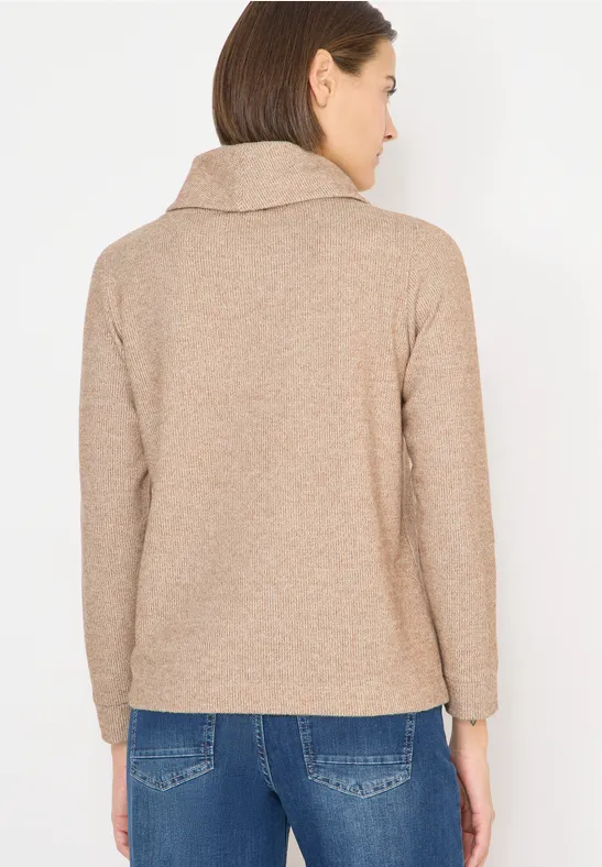 Melange Shirt mit Tape urban taupe melange