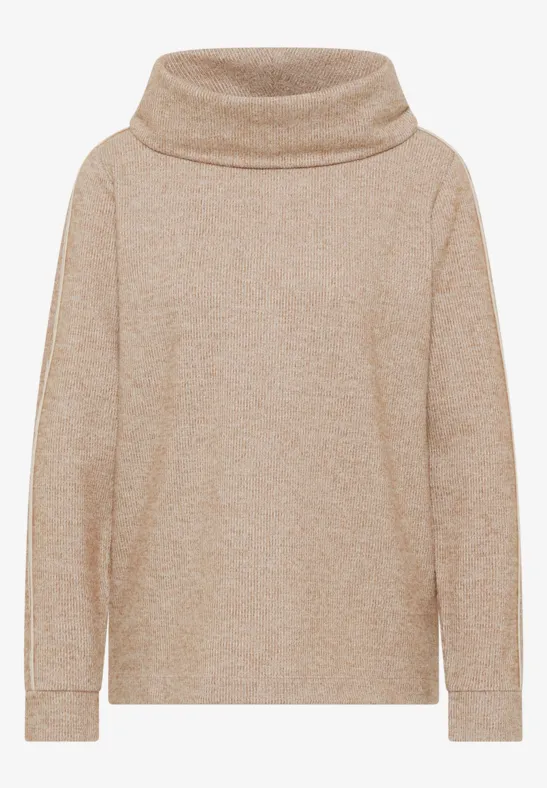 Melange Shirt mit Tape urban taupe melange