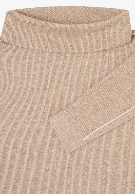 Melange Shirt mit Tape urban taupe melange