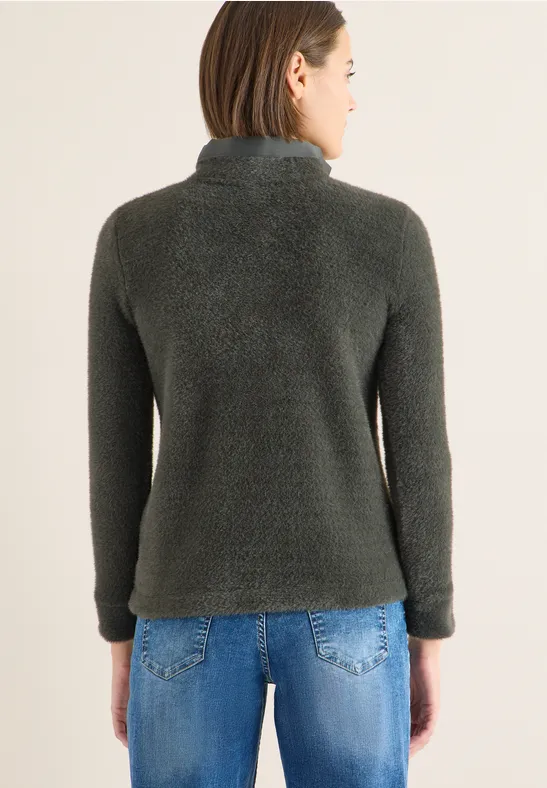 Federgarnshirt mit Tape raw khaki