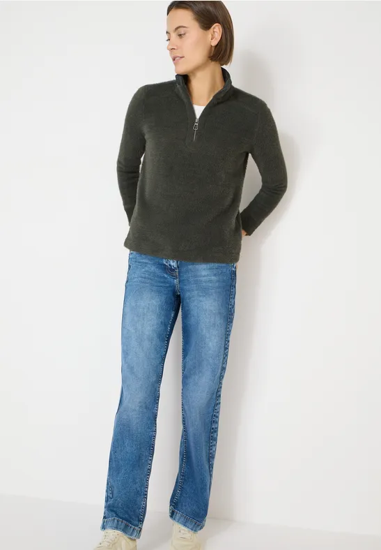 Federgarnshirt mit Tape raw khaki