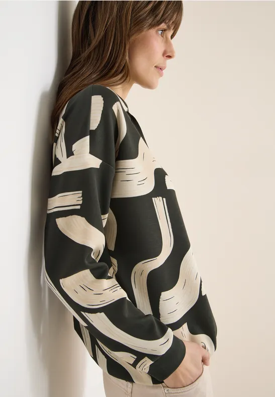 T-shirt à motifs raw khaki