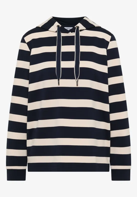 Gestreiftes Hoodie-Shirt universal blue