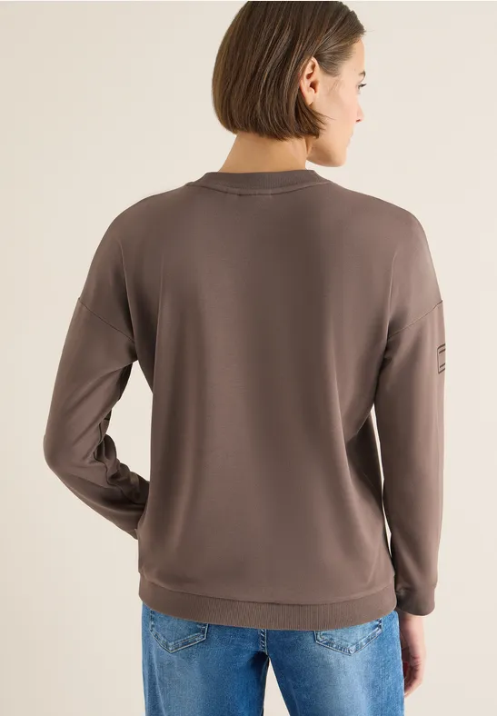 Shirt mit Frontprint urban taupe