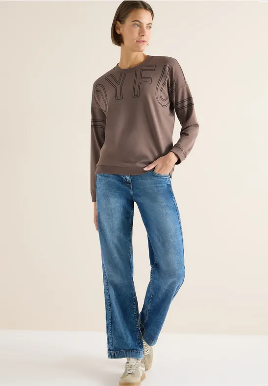 Shirt mit Frontprint urban taupe