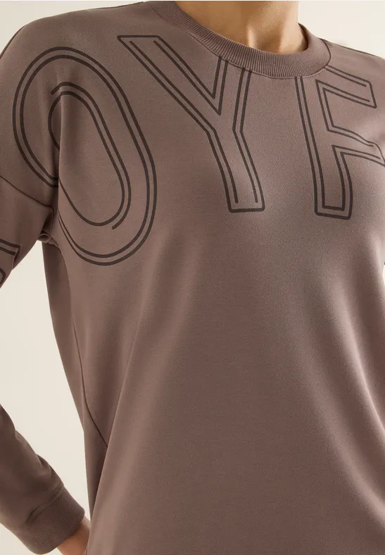 Shirt mit Frontprint urban taupe