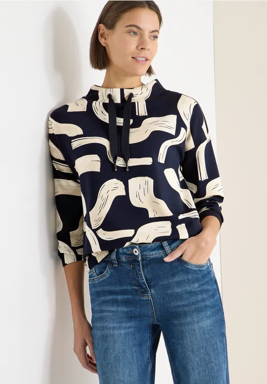 Gemustertes Shirt universal blue