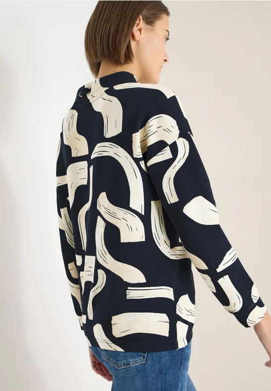 Gemustertes Shirt universal blue