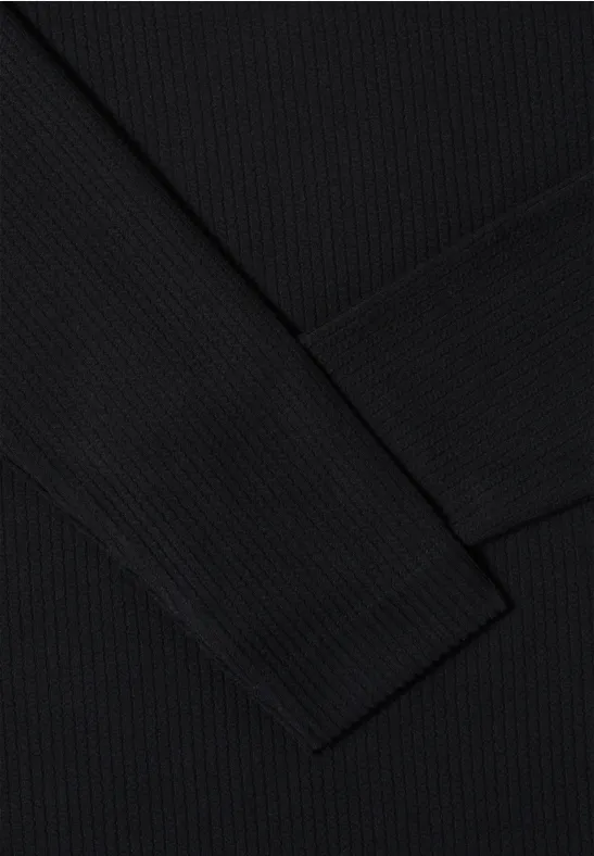 Struktur Langarmshirt Black