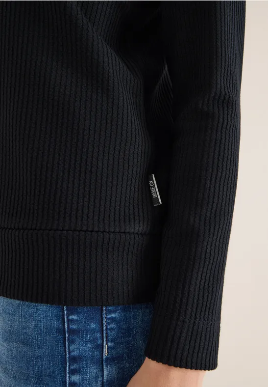 Struktur Langarmshirt Black