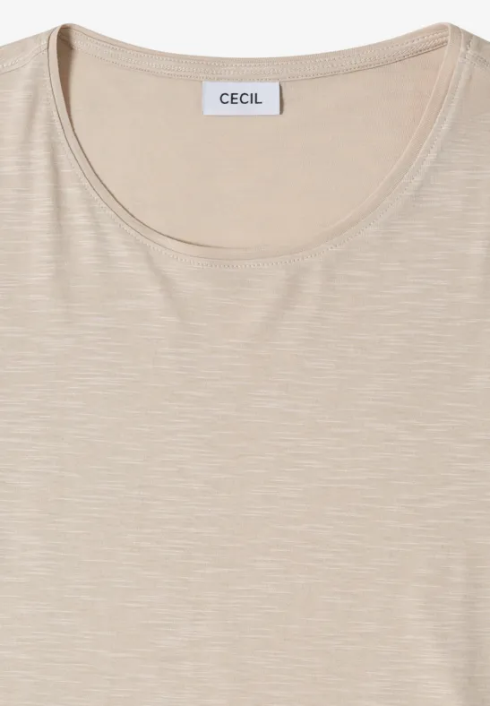 Basic T-Shirt mit Rundhals im 2er-Pack grain beige/black