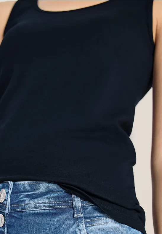 Basic Top mit Rundhals im 2er-Pack universal blue/universal blue