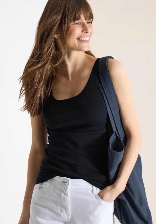 Basic Top mit Rundhals im 2er-Pack universal blue/light sky blue