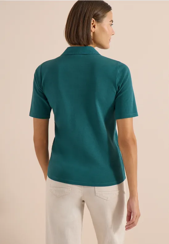 Basic Poloshirt mit Kurzarm jungle green