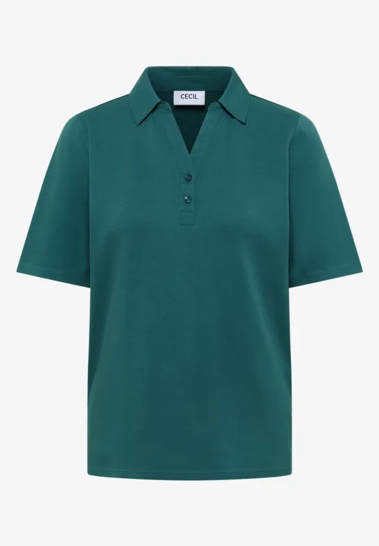 Basic Poloshirt mit Kurzarm jungle green