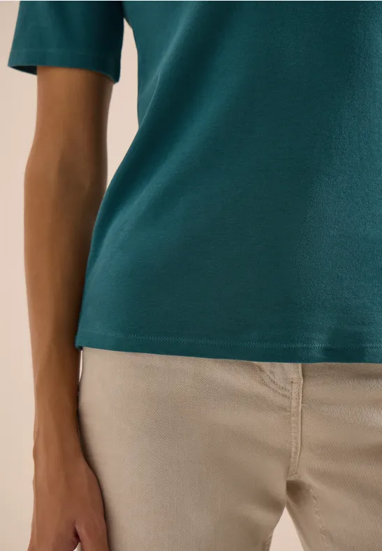 Basic Poloshirt mit Kurzarm jungle green