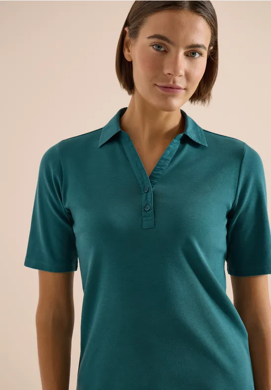 Basic Poloshirt mit Kurzarm jungle green