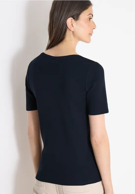 Basic T-Shirt aus Baumwolle universal blue