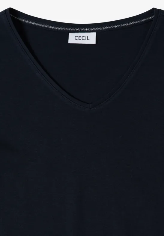 Basic T-Shirt aus Baumwolle universal blue