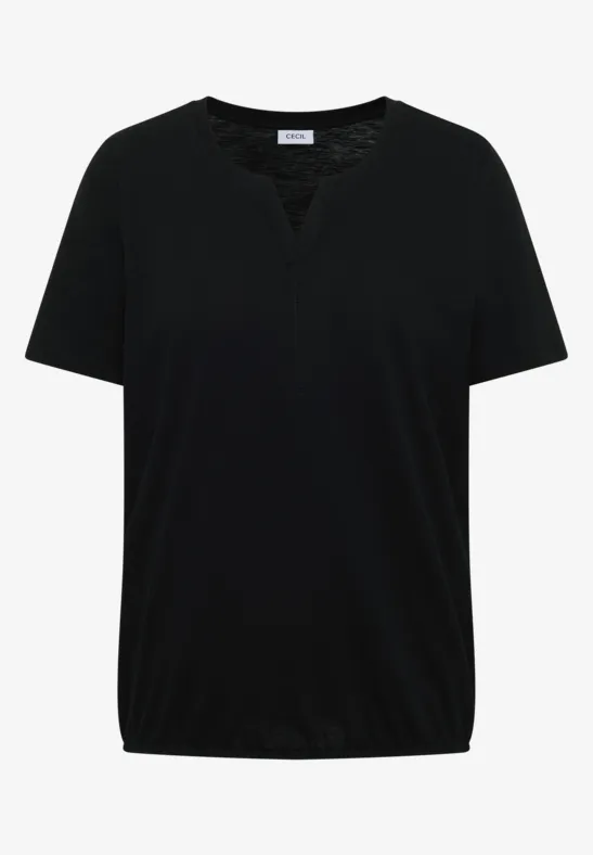Basic Shirt im Tunika-Look Black