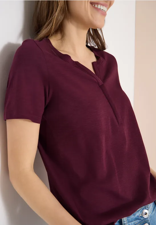 Basic Shirt im Tunika-Look sweet grape red
