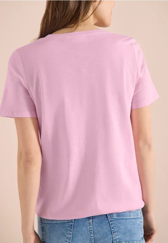 T-shirt de base au look tunique light blush rose