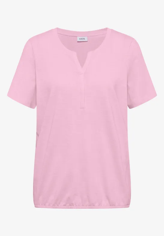 T-shirt de base au look tunique light blush rose