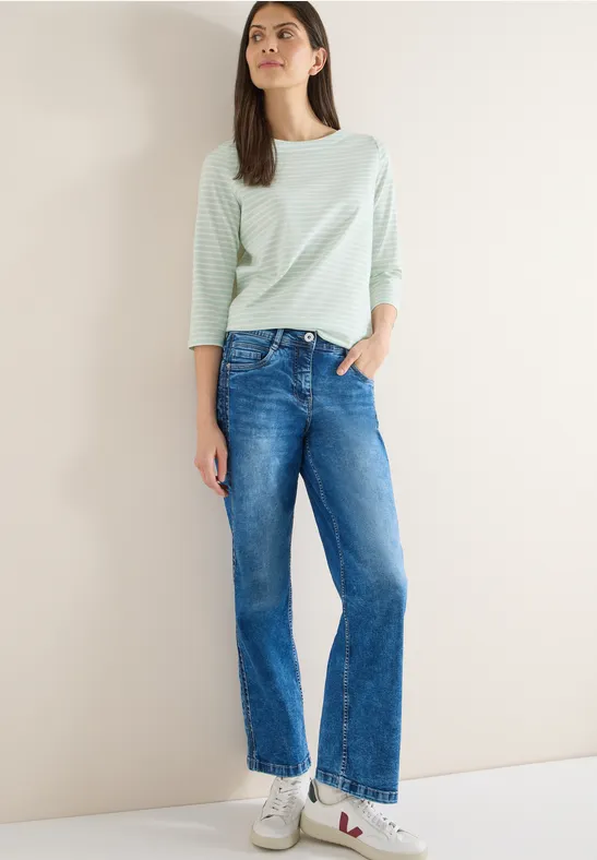 Gestreiftes Shirt grove green