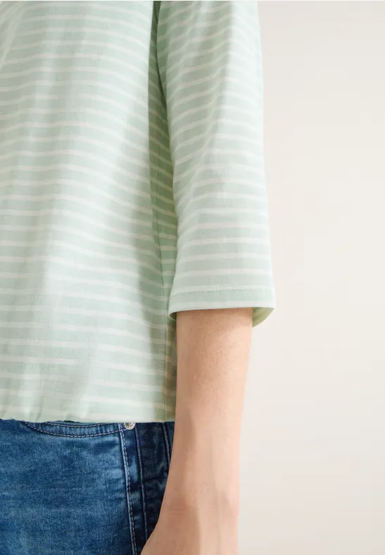 Gestreiftes Shirt grove green