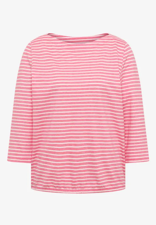 Gestreiftes Shirt geranium red