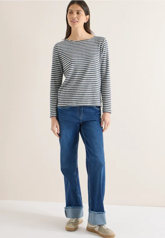 Gestreiftes Shirt universal blue melange