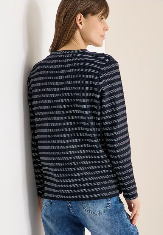 Gestreiftes Shirt universal blue