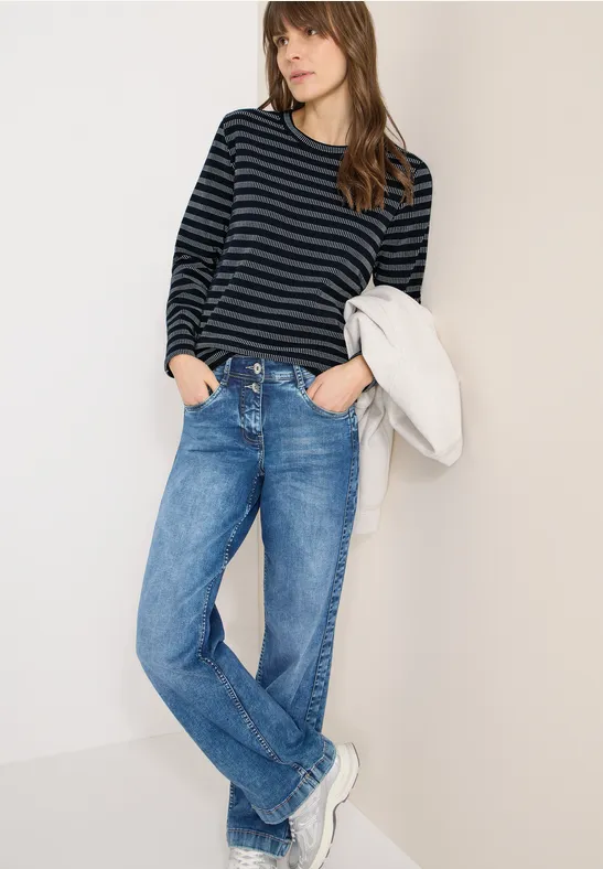 Gestreiftes Shirt universal blue