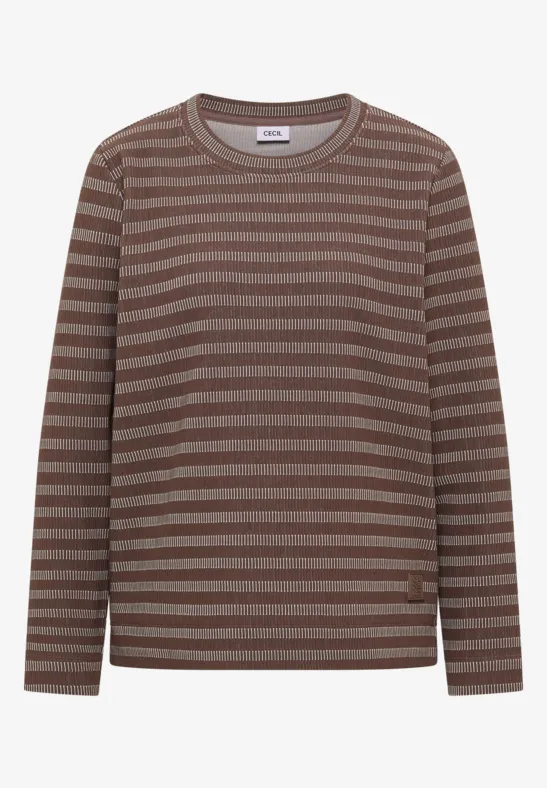 Gestreiftes Shirt urban taupe