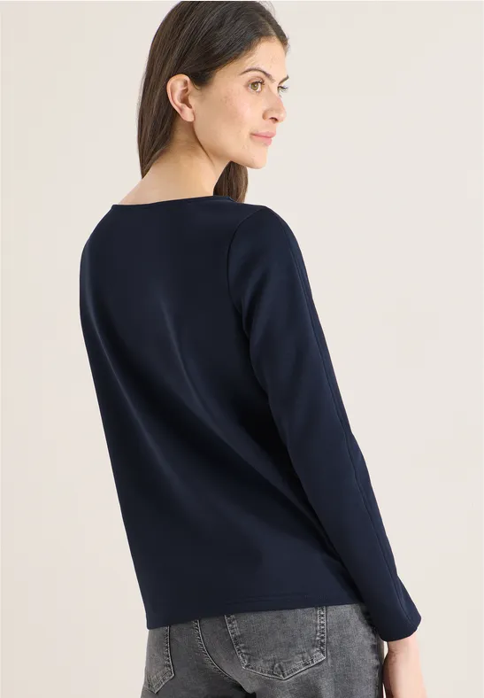 Silk-Touch Stickerei Shirt universal blue
