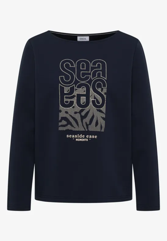 Silk-Touch Stickerei Shirt universal blue