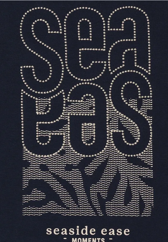 Silk-Touch Stickerei Shirt universal blue