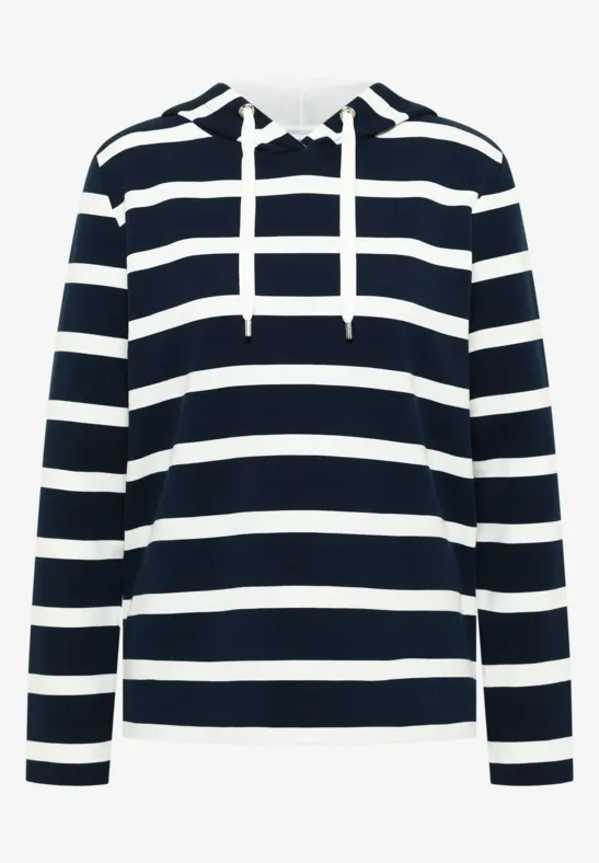 Bluza z kapturem w paski universal blue