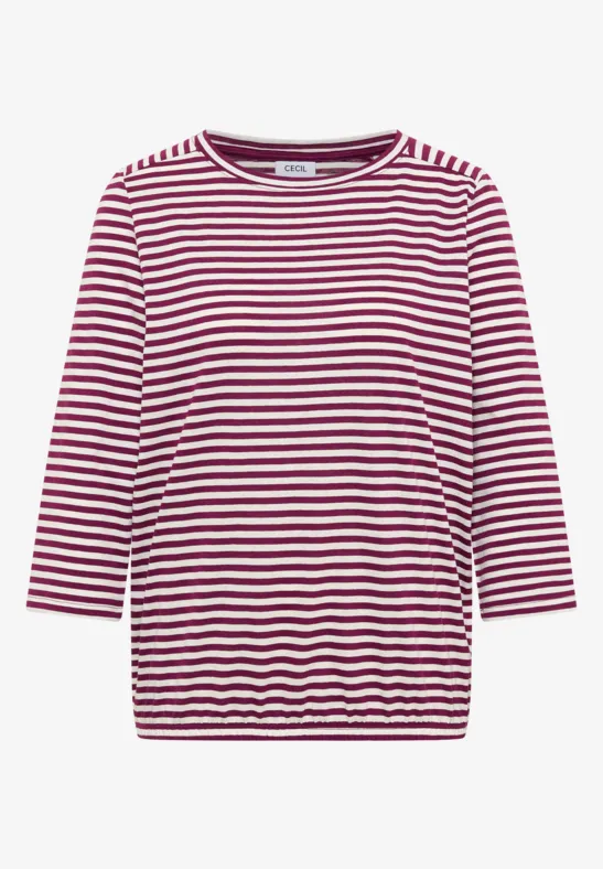 Gestreept shirt magenta purple