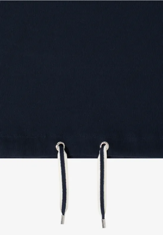 Hoodie met geribde structuur universal blue