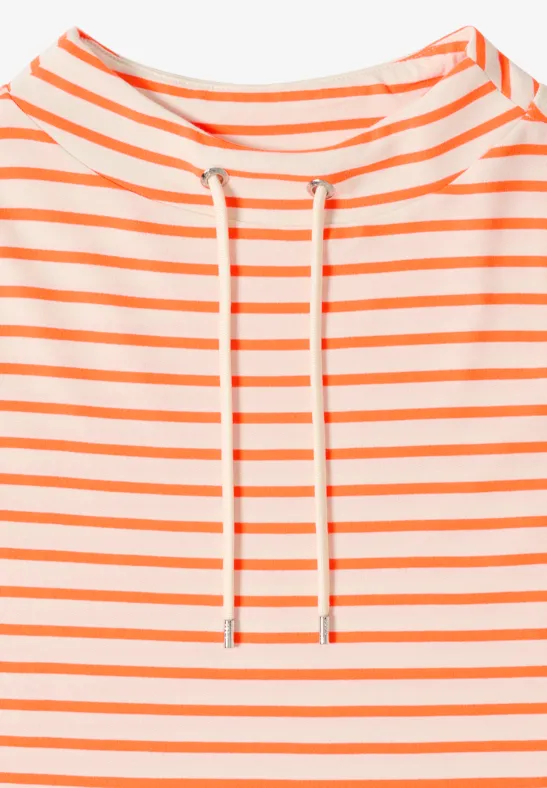 Gestreiftes Shirt pearl beige