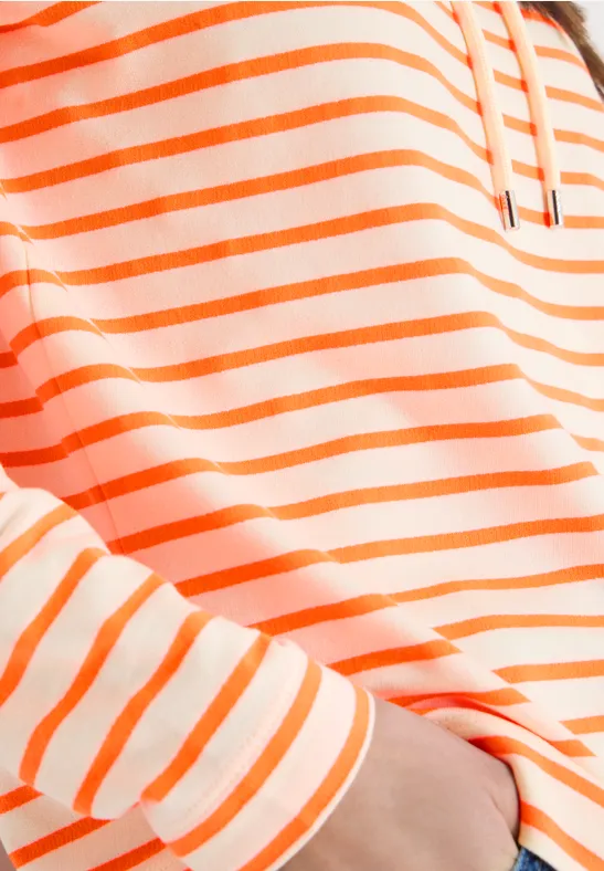 Gestreiftes Shirt pearl beige