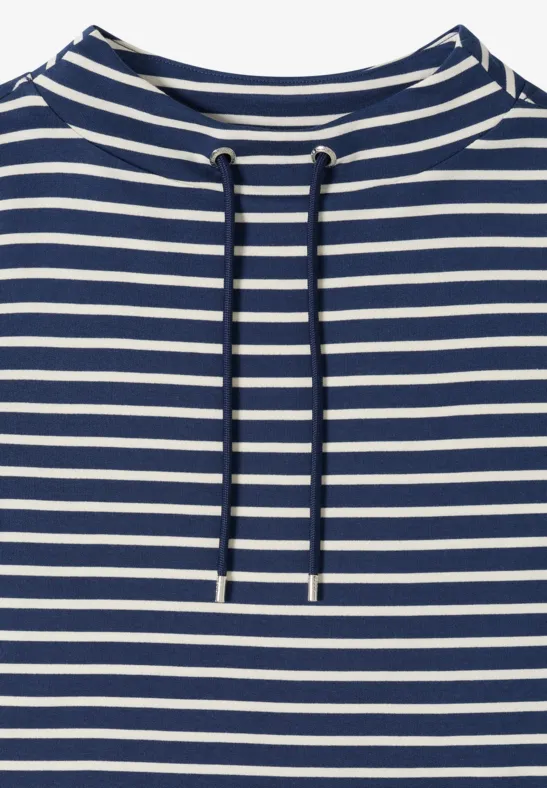 Gestreiftes Shirt sporty denim blue