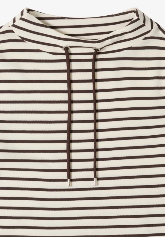 Gestreiftes Shirt macchiato brown