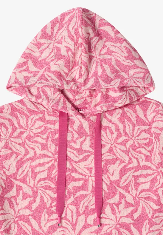 3/4-Arm Shirt mit floralem Print beetroot pink