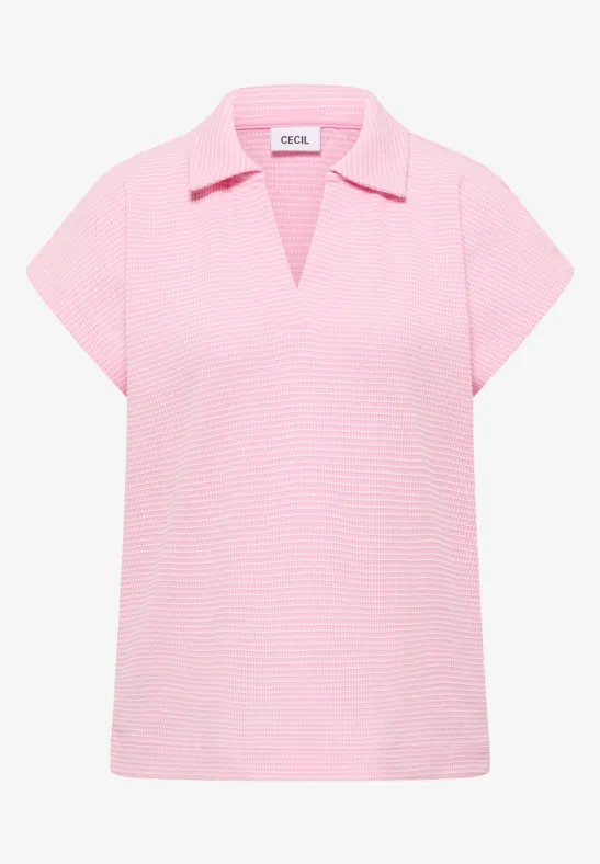 T-Shirt mit Struktur im Two-Tone-Look light blush rose