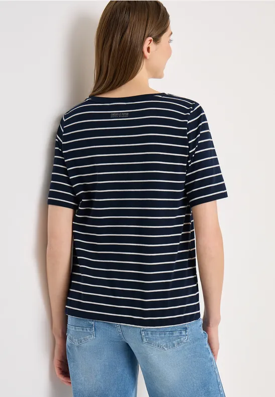 T-Shirt mit Schmuckstein Wording universal blue