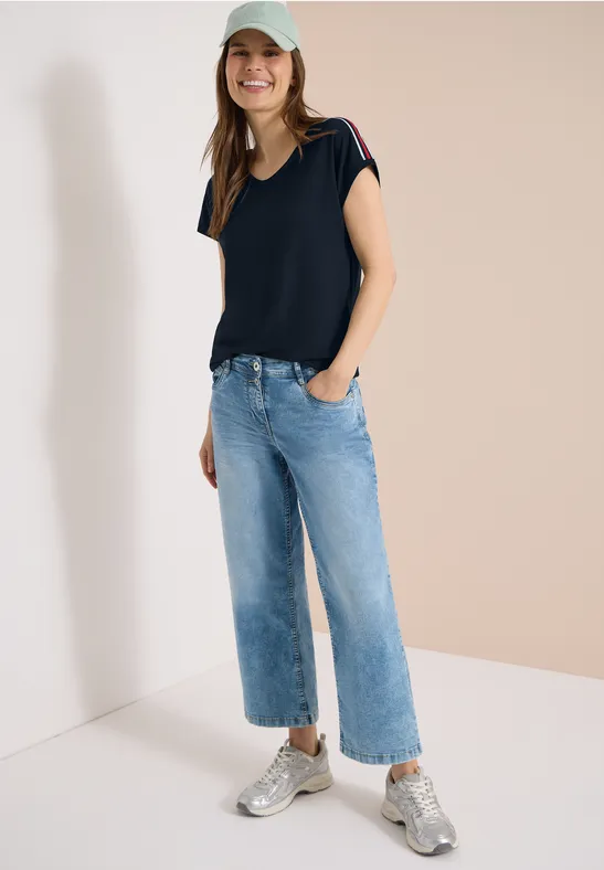 T-Shirt manches courtes avec ruban décoratif universal blue